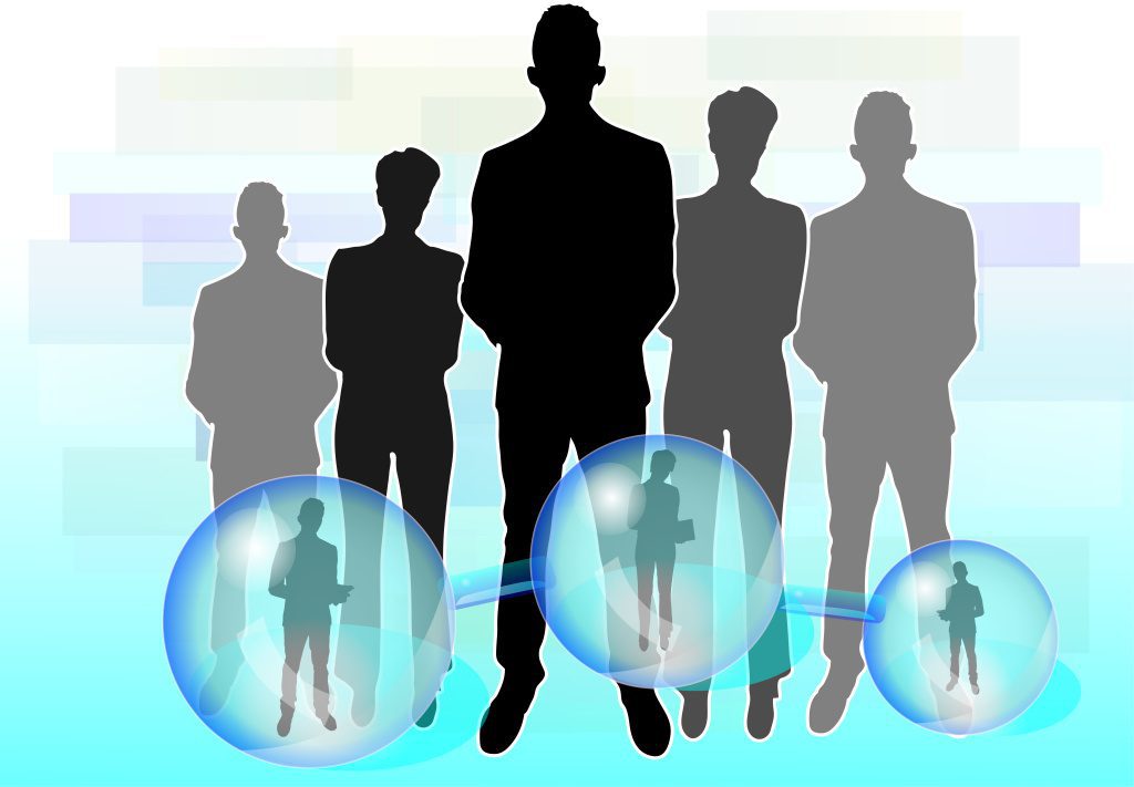 business people connected