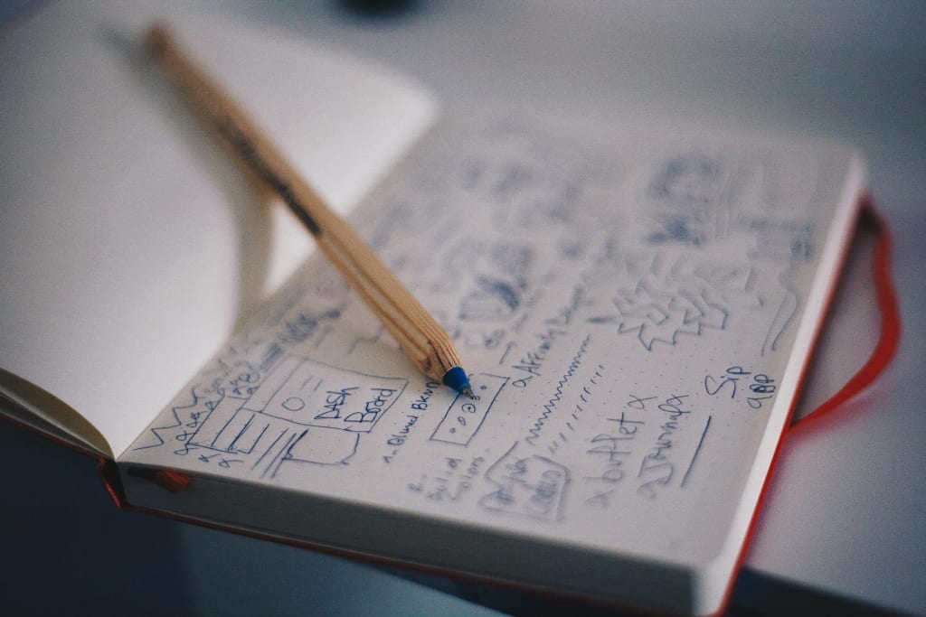 notebook and pen