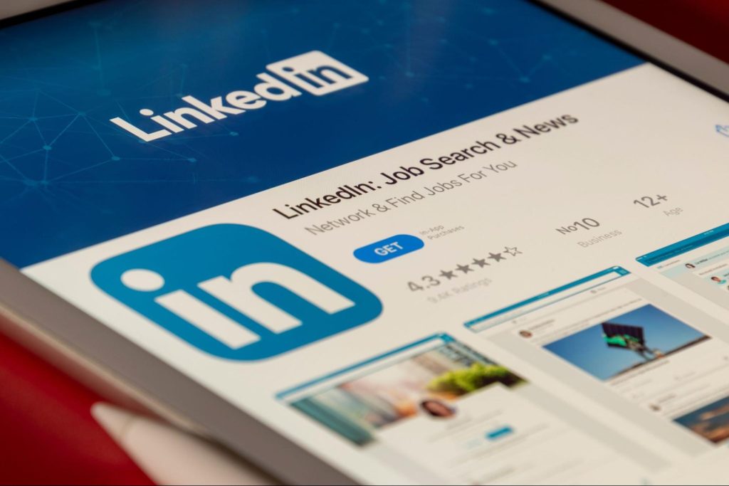 Linkedin app on tablet