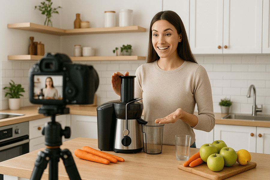 a woman sharing a how to video