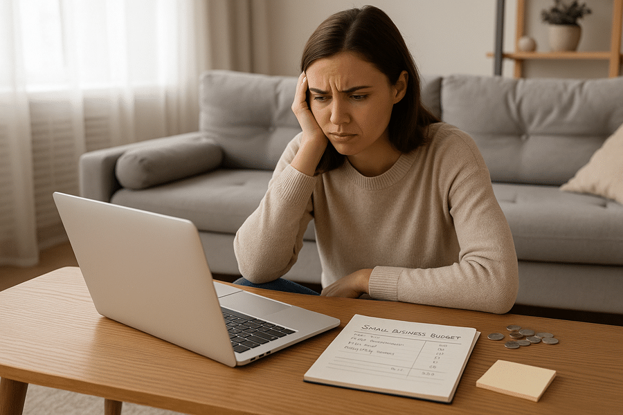a woman upset with the result of ineffective marketing