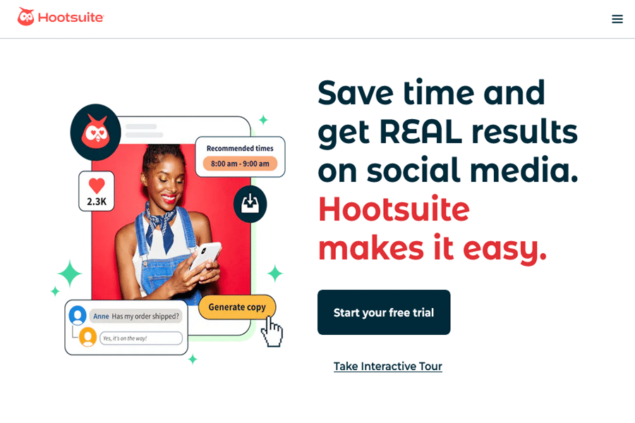 Hootsuite for consistent posting