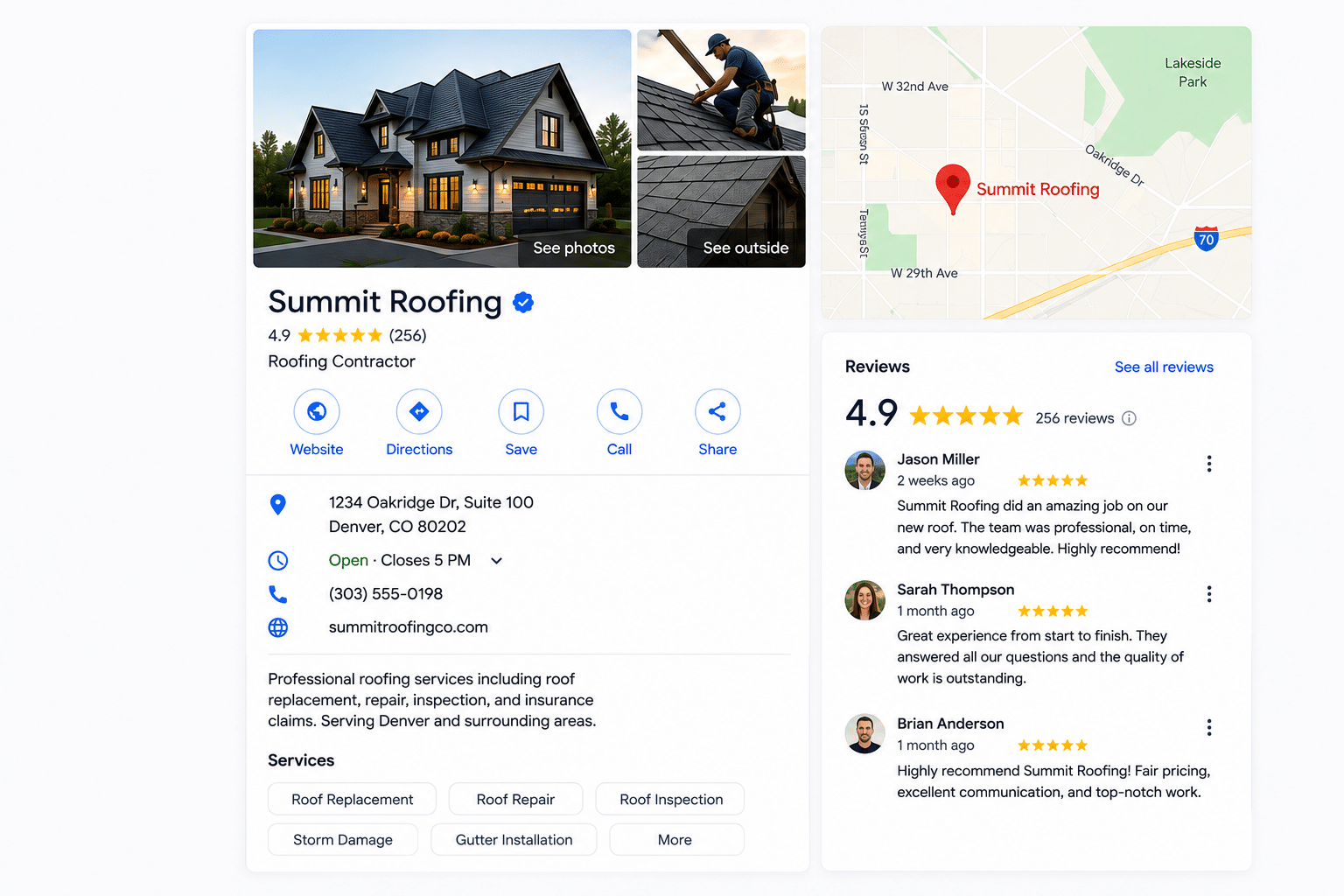 Keep your Google Business Profile complete and up to date.